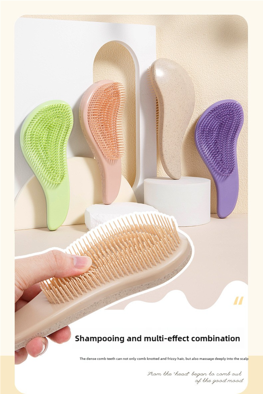 Eco-Friendly Wheat Straw Hair Care Set – Brush, Comb & Style