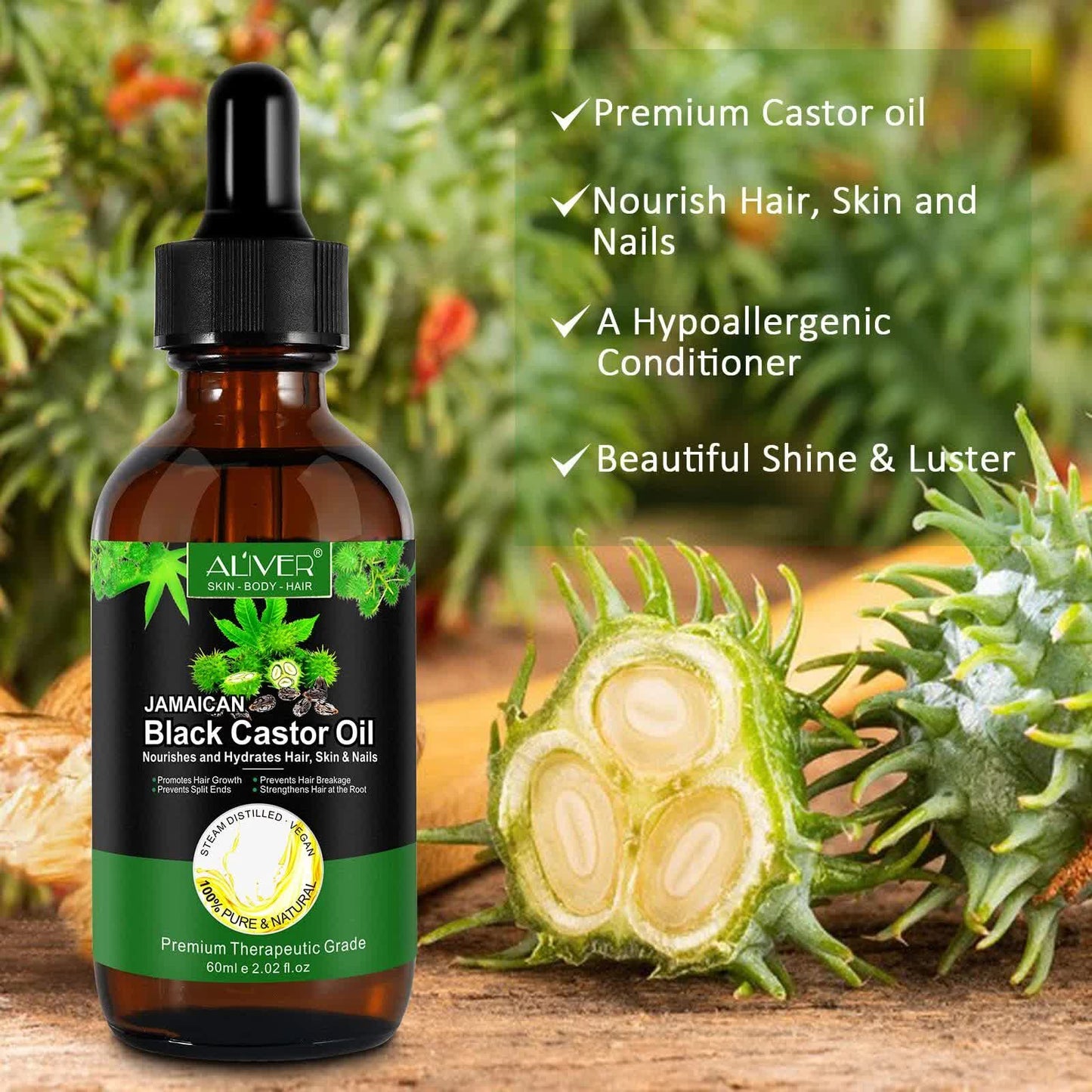 Black Castor Oil – Hair, Lashes, Brows & Skin (60ml)