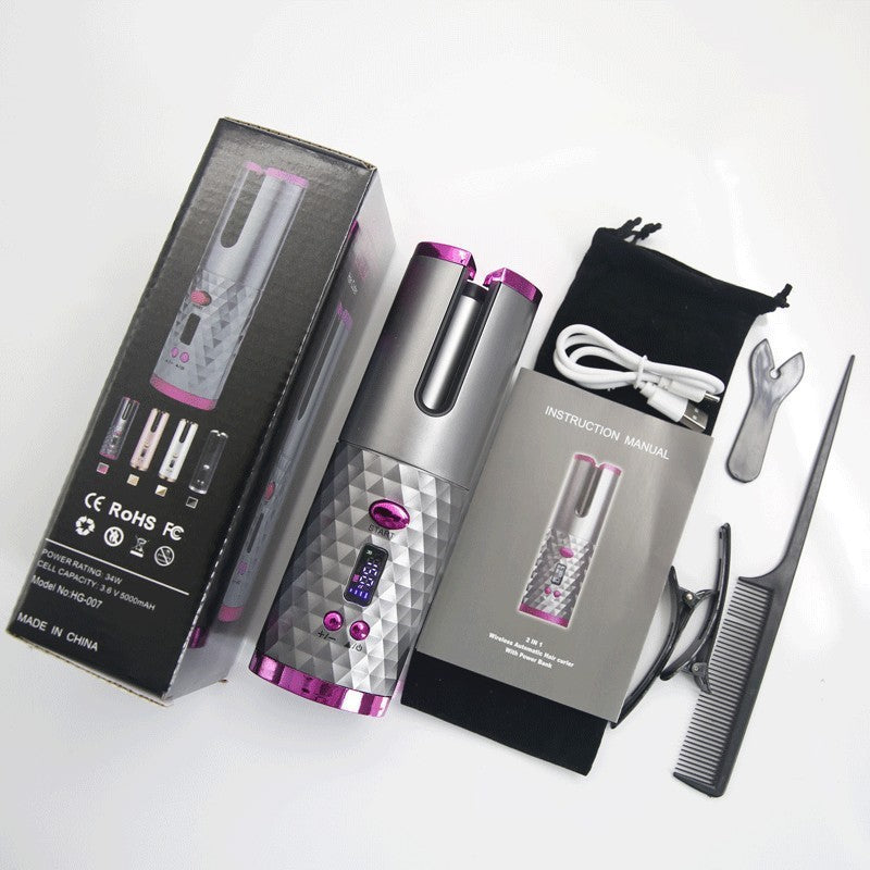Wireless USB Automatic Hair Curler – Portable & Cordless Styling