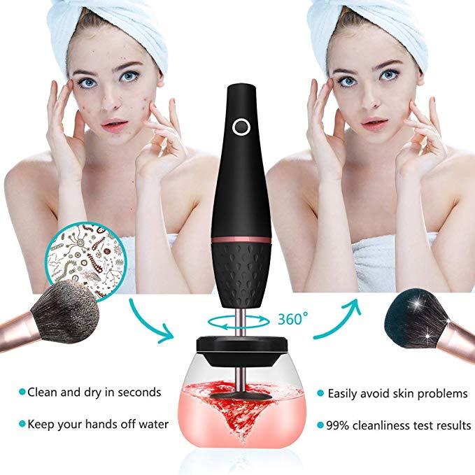 Effortless Makeup Brush Cleaner- Electric & Quick!