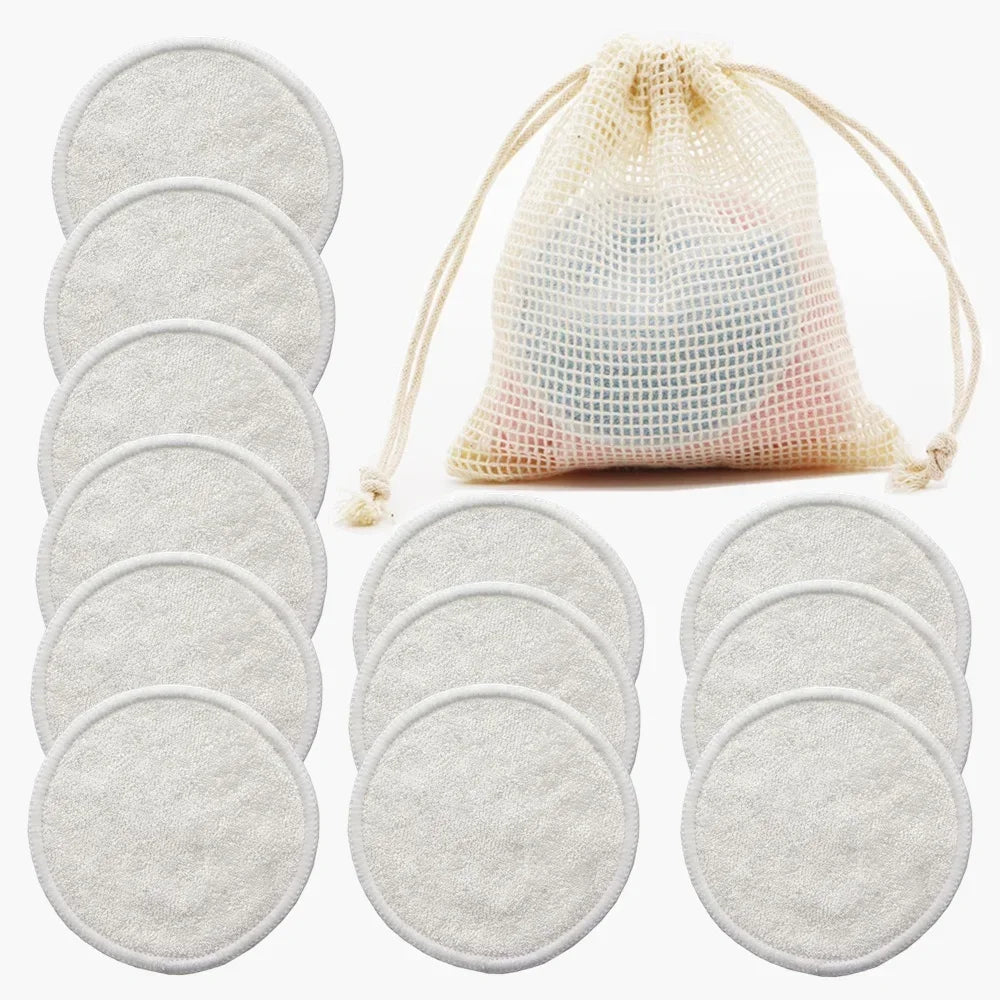 Reusable Cotton Makeup Pads 12-Pack | Soft & Eco