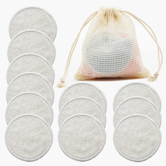 Reusable Cotton Makeup Pads 12-Pack | Soft & Eco