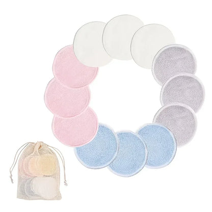 Reusable Cotton Makeup Pads 12-Pack | Soft & Eco