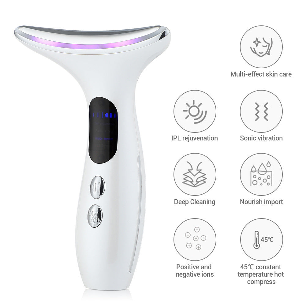Multi-Function Neck & Face Beauty Device – 4-in-1 LED, EMS & Anti-Wrinkle