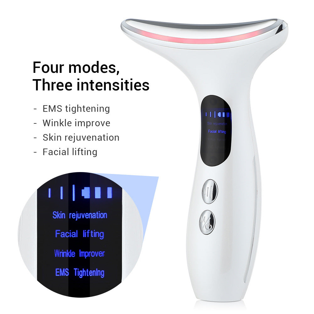 Multi-Function Neck & Face Beauty Device – 4-in-1 LED, EMS & Anti-Wrinkle