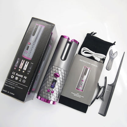 Wireless USB Automatic Hair Curler – Portable & Cordless Styling